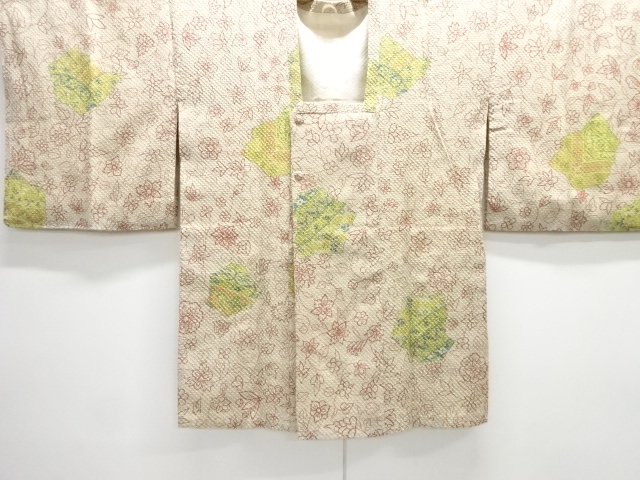 JAPANESE MICHIYUKI COAT / ALL SHIBORI / FLORAL SARASA